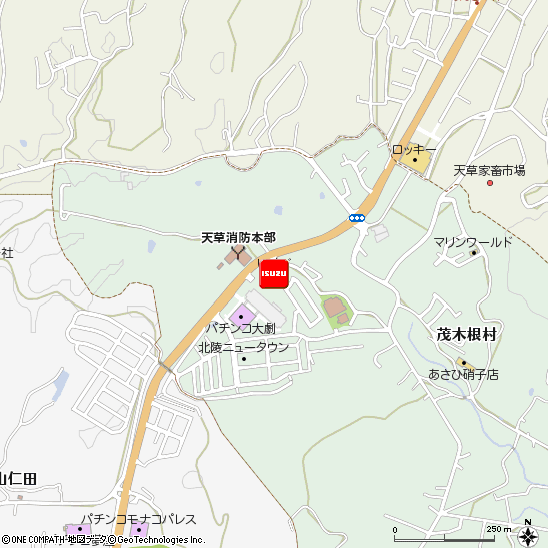 いすゞ自動車九州株式会社・熊本支店・天草営業所付近の地図